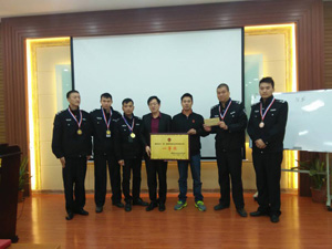 广州市番禺区重点单位微型消防站业务技能比武,AG尊时凯龙勇得“团体一等奖”